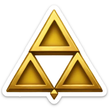 Zelda triforce symbol golden sticker