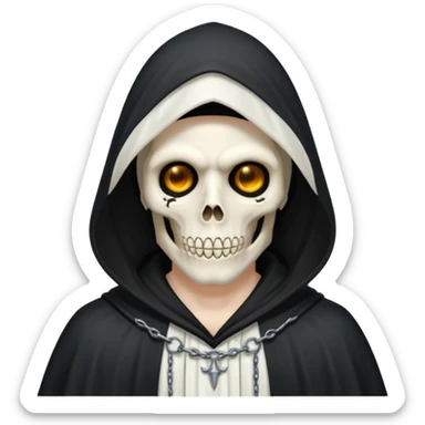 Grim reaper in white sticker