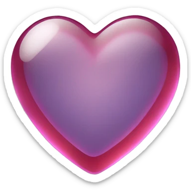 heart made out of glas sticker