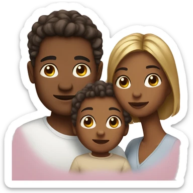 couple with a baby sticker