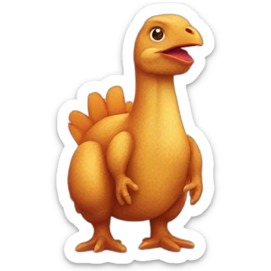 chicken nuggets dinosaur sticker