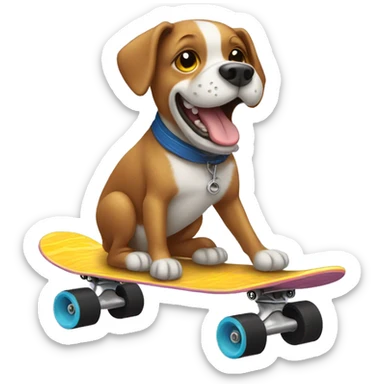Dog riding a skateboard  sticker