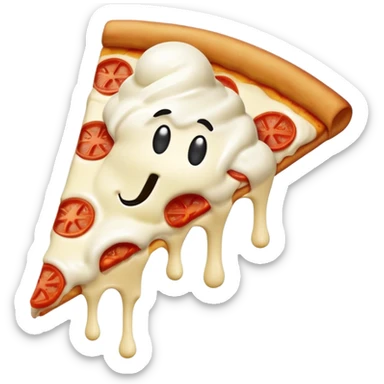 Pizza dipped in ice cream  sticker
