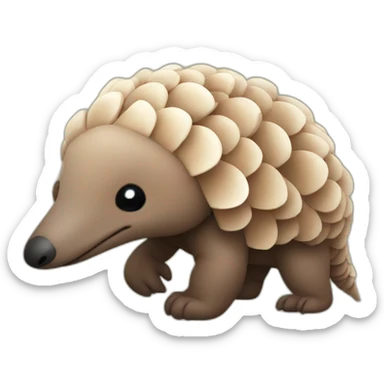Cute pangolin sticker