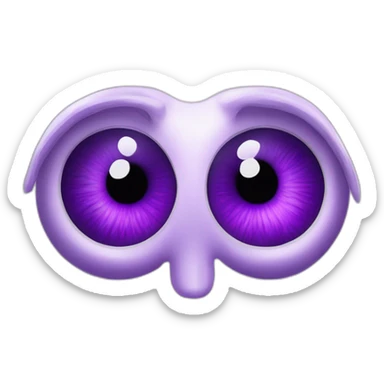 majestic godly violet iris eyeball serious intense symmetrical knowledgable sticker