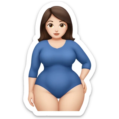 Brunette woman with massive bum sticker