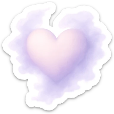 heart with a delicate lavender mist remove background sticker