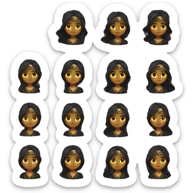 Greek goddess dark robes sticker