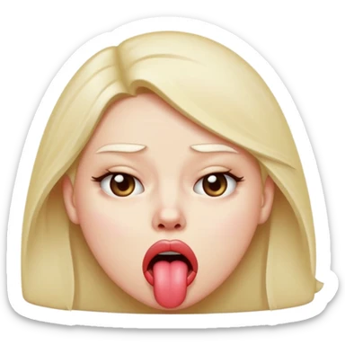 Quelqun qui tire la langue et regarde mal sticker