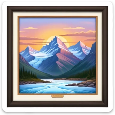 glacier national park sunset sticker