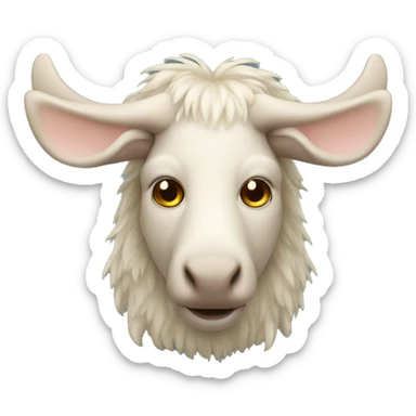 White Human moose hybrid with hazel eyes  sticker