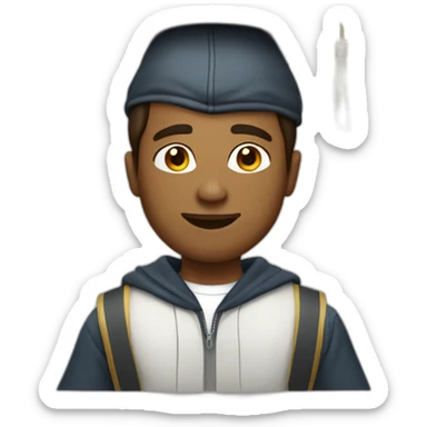 University student boy  sticker