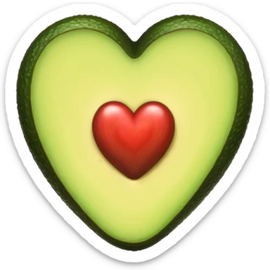 Coração de abacate sticker