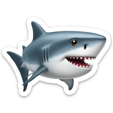 Shark with a top hat sticker