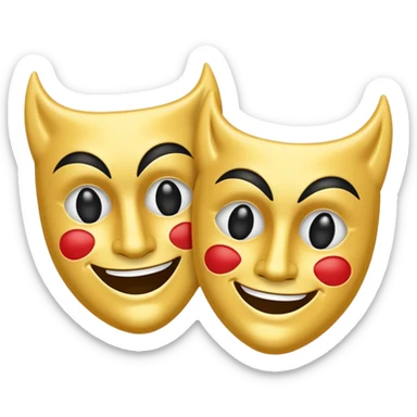 two drama masks sticker