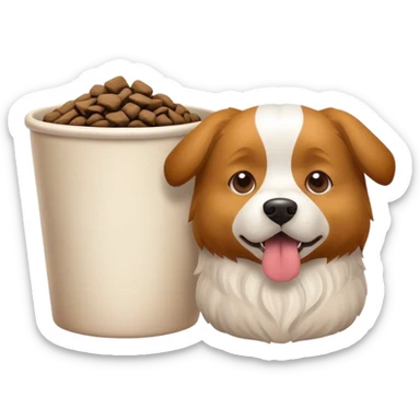 Dog chow and cup hybrid sticker