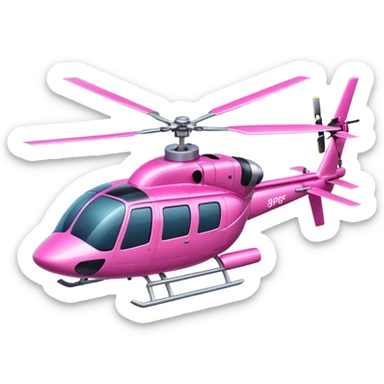 A very big pink helicopter sticker