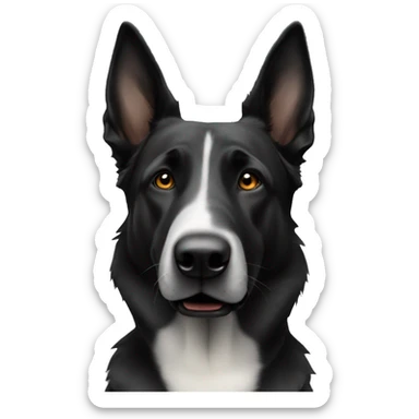 Black and white Dutch shepherd  sticker
