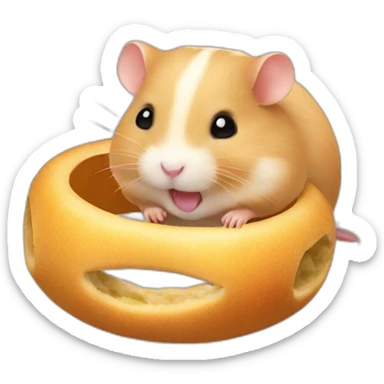 small hamster eat Pon de Ring sticker