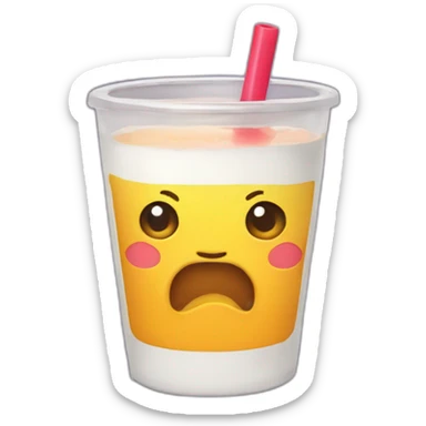 Mogu mogu drink wearing a hoodie sticker