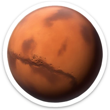 Realistic planet mars  sticker