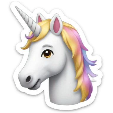 cartoon unicorn sticker
