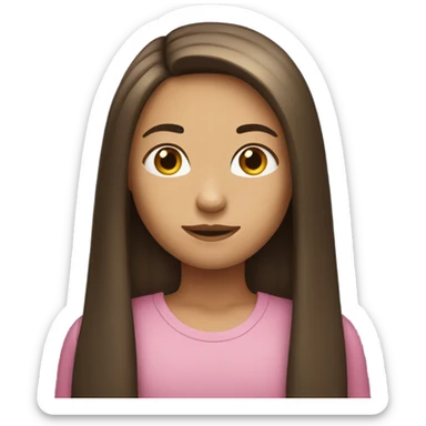 girl with straight hair sticker