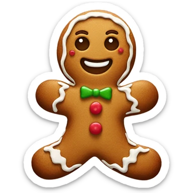Gingerbread man sticker