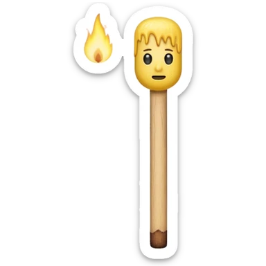 Matchstick sticker