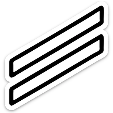 Minimal and clean design with two white diagonal stripes only, no eagle or extra details, transparent background. sticker