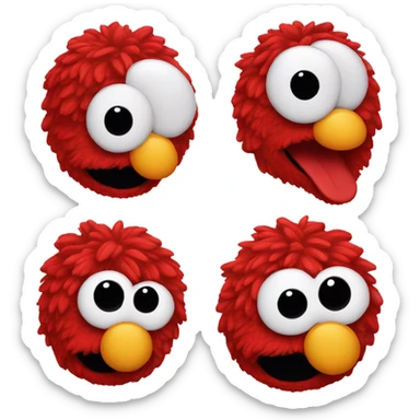 Cute Elmo head sticker
