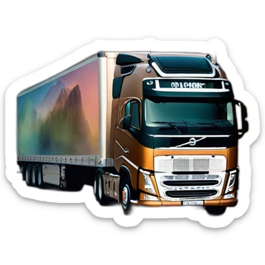 Volvo fh4 avec la décoration de Olano transports sticker