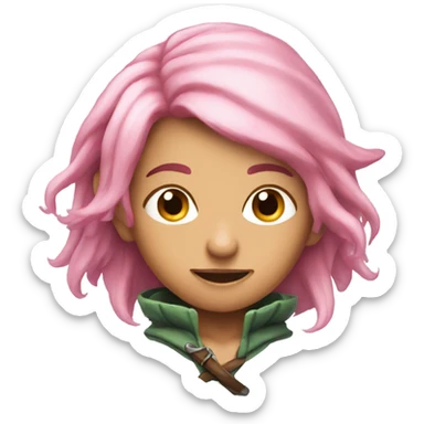 fairy rogue with pink hair sticker