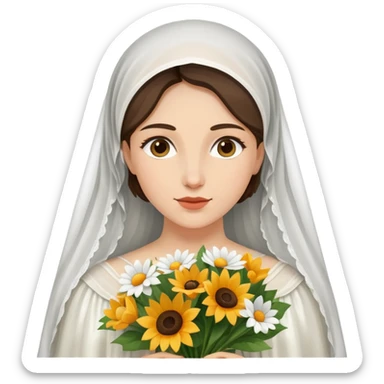 virgen en un palio  sticker