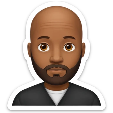 Bald black men with beard (dad) sticker