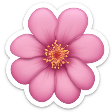 Pink flower  sticker