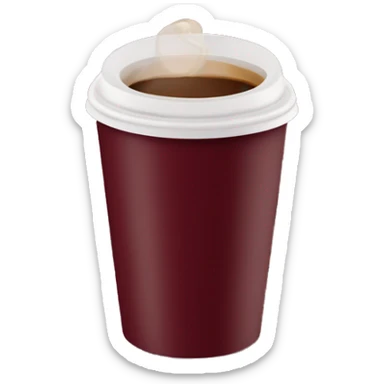 burgundy Costa TAKEAWAY coffee sticker