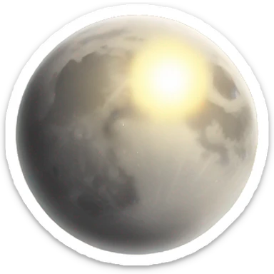 moon with sunlight sticker