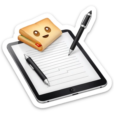 3D icon symbolizing writing a review and sharing opinions, food app context, single object, modern and clean style, soft lighting, isolated, no background sticker
