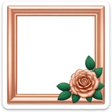  square rose gold frame sticker
