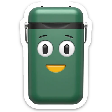 Emoji termo stanley minimalista sticker