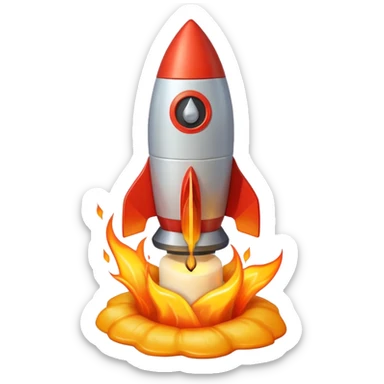 Yeah a rocket with a candle ON IT, so on it's side it must be 45 degree from the 360

So this: 🕯️

On a rocket sticker