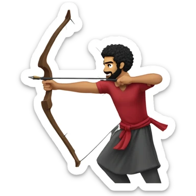 Mohammed Salah firing a bow sticker