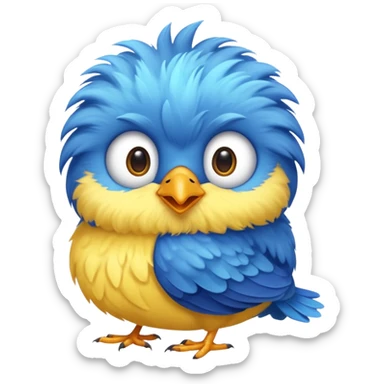 A cute bird used as an app icon sticker
