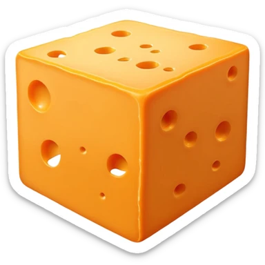 1 square sheet of cheddar cheese sticker