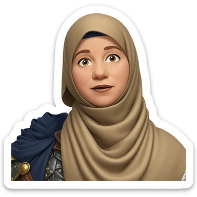 boy in armor with scarf sticker