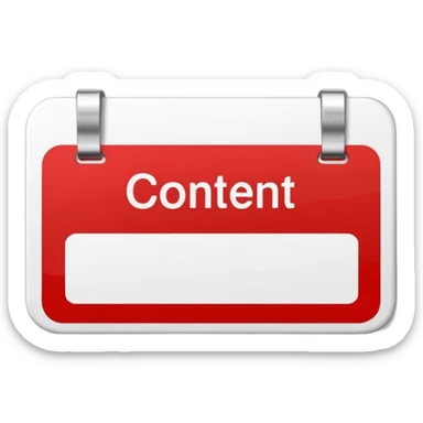 classic red and white name tag sticker with the name Content on it and nothing else  sticker