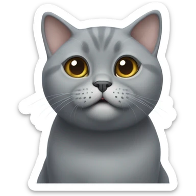 derpy british shorthair cat sticker