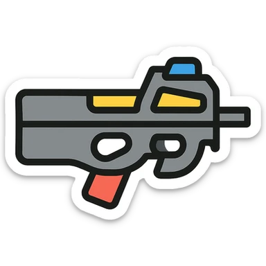 grey P90 weapon sticker