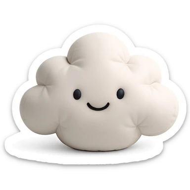 cute rain cloud with soft edges in cushion style sticker